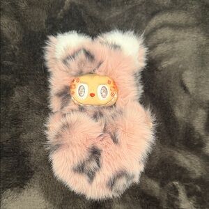 CUSTOM monster fluffy bear plush keychain
